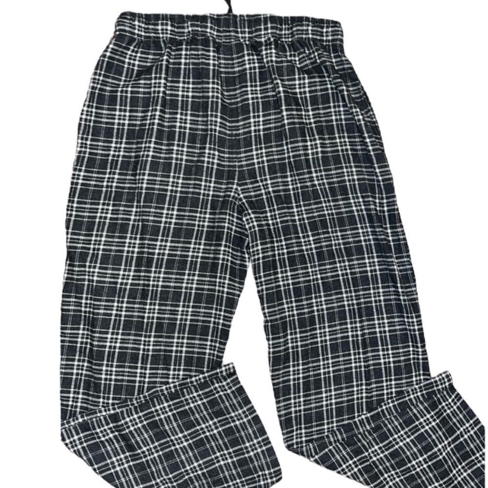 George Mens Gray Plaid Pajama Bottoms - Picture 3 of 6